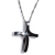Handmade sterling silver cross 925o with silver chain and cord with platinum plating IJ-090016A