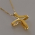 Χειροποίητος ασημένιος σταυρός 925ο με αλυσίδα και κορδόνι σε χρυσή επιμετάλλωση IJ-090016B Εικόνα 3 σε φυσικό περιβάλλον χωρίς ειδικό φωτισμό