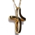Χειροποίητος ασημένιος σταυρός 925ο με αλυσίδα και κορδόνι σε χρυσή επιμετάλλωση IJ-090016B Εικόνα 2