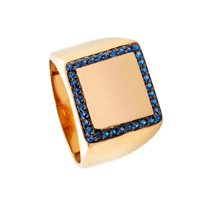Oxette Ring 04X15-00191 with rose gold brass and semi precious stones (zirconia)