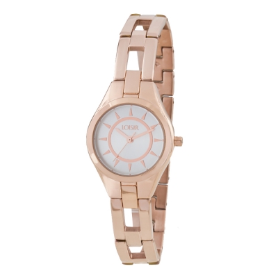 Loisir ρολόι 11L05-00405 με ροζ χρυσή μεταλλική κάσα και μπρασελέ