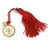 Handmade charm 2024 tree of life gold brass with tassel and crystals Gouri-2024-061 length 13 cm width 2.5 cm