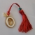 Handmade charm 2024 key heart gold brass with tassel and crystals Gouri-2024-056 length 13 cm width 2.5 cm Image 4