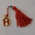 Handmade charm 2024 sweet home gold brass with tassel and crystals Gouri-2024-044 length 13 cm width 2.5 cm Image 3
