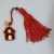 Handmade charm 2024 sweet home gold brass with tassel and crystals Gouri-2024-044 length 13 cm width 2.5 cm Image 2