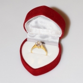Handmade wedding ring with sterling silver gold plating and precious stones (zircon) IJ-010477-G in gift box