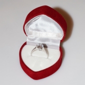 Handmade wedding ring with sterling silver platinum plating and precious stones (zircon) IJ-010477-S in gift box