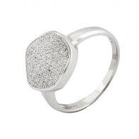 Oxette Sterling Silver Ring 04X01-03382 with Platinum Plating and semi precious stones (zirconia)