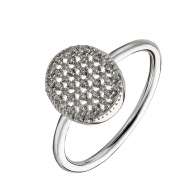 Oxette Sterling Silver Ring 04X01-03545 with Platinum Plating and semi precious stones (zirconia)