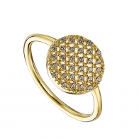 Oxette Sterling Silver Ring 04X05-01367 with Gold Plating and semi precious stones (zirconia)