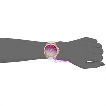 Juicy Couture Watch with rose gold stainless steel and white rubber strap 1901405 at hand