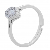 Σετ κοσμημάτων Prince Silvero (κολιέ, σκουλαρίκια και δαχτυλίδι) από επιπλατινωμένο ασήμι 925ο με ημιπολύτιμες πέτρες (ζιργκόν). JD-SE173-SET δαχτυλίδι μέρος του σετ