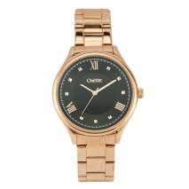 Oxette Stainless Steel Watch 11X05-00472 with rose gold case and bracelet.