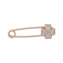 Loisir Sterling Silver Baby Kids Brooch 06L05-00036 with Rose Gold Plating and Precious Stones (Zirconia)
