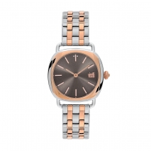 Visetti ladies watch PE-366SRI with silver and rose gold stainless steel frame and band