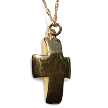 Handmade sterling silver cross 925o with silver chain and cord with gold plating IJ-090007E Image 2
