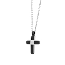 Visetti stainless steel cross AD-KD231B with silver and black plating