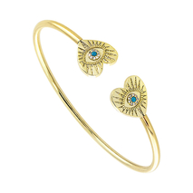 Loisir Bracelet 02L15-01102 Hearts with Gold Brass and semi precious stones (zirconia)