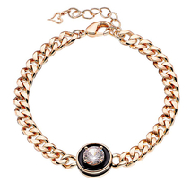 Loisir Bracelet 02L15-01232 with Rose Gold Brass and semi precious stones (enamel and zirconia)
