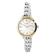 Loisir Watch 11L03-00476 with silver and gold metallic case and bracelet