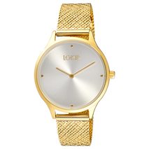 Loisir Watch 11L05-00609 with gold metallic case and stainless steel bracelet