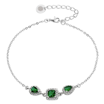Oxette Sterling Silver Bracelet 02X01-03312 with Platinum Plating and semi precious stones (zirconia)