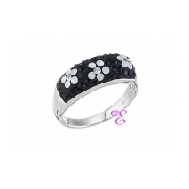Loisir Sterling Silver Ring with Platinum Plating. Product Code : [04L01-04122]