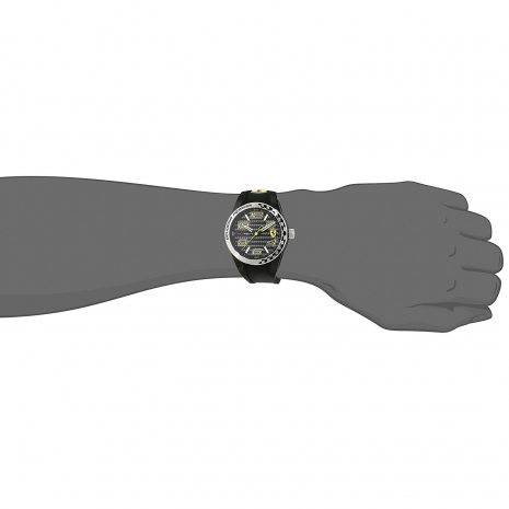Ferrari Watch with black stainless steel and black rubber strap 0830337 at Hand