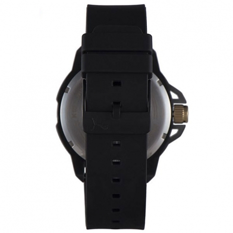 Puma ρολόι από μαύρο ανοξείδωτο ατσάλι με μαύρο λουράκι σιλικόνης PU104181001 Εικόνα 3