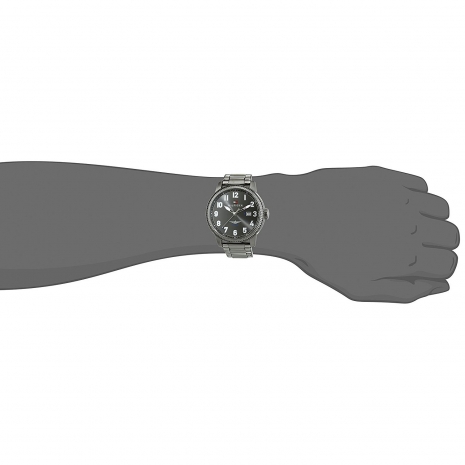 Tommy Hilfiger ρολόι από σκούρο γκρι ανοξείδωτο ατσάλι με μπρασελέ 1791313 στο χέρι