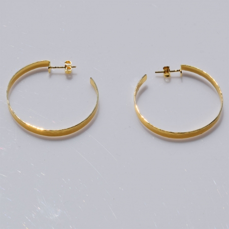 Handmade sterling silver earrings Eight-Earrings-ER-00395 hoops with gold plating 2