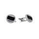 Visetti Stainless Steel Cufflinks MJ-MN019BW with Ion Plated Black
