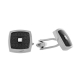 Visetti Stainless Steel Cufflinks MJ-MN027B with Ion Plated Black