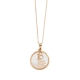 Loisir Stainless Steel Necklace Lucky Charm 01L27-00671 Symbols with Precious Stones (Quartz Crystals) and Ion Plated Gold