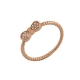 Loisir Ring 04L15-00108 with Rose Gold Brass and Precious Stones (Quartz Crystals)