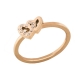 Loisir Stainless Steel Ring 04L27-00726 Hearts with Precious Stones (Quartz Crystals) and Ion Plated Rose Gold
