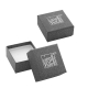 Visetti Stainless Steel Cufflinks MJ-MN032RB with Ion Plated Rose Gold and Mineral Stones box