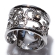 Χειροποίητο δαχτυλίδι Eight-Ring-RG-00708 από ροδιωμένο ασήμι 925ο με ημιπολύτιμες πέτρες (ζιργκόν)