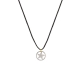Loisir Stainless Steel Necklace 01L03-00491 star with semi precious stones (quartz crystals)