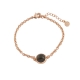 Loisir Bracelet 02L15-00637 with Rose Gold Brass and semi precious stones (quartz crystals)