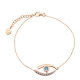 Oxette Sterling Silver Bracelet 02X05-01970 Eye with Rose Gold Plating and semi precious stones (zirconia)