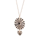 Loisir Necklace 01L15-00971 with rose gold brass and black sundust glitter
