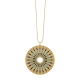 Visetti Necklace NI-WKD004GM circle with gold brass and glass beads
