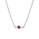 Loisir Brass Necklace Mom 01L15-01191 rose gold with semi precious stones (enamel and eye)