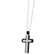 Visetti stainless steel cross AD-KD236B with silver and black plating