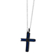 Ανδρικός σταυρός Visetti AD-KD243B από ανοξείδωτο ατσάλι (stainless steel) με ασημί, μαύρη και μπλε επιμετάλλωση