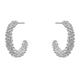 Handmade sterling silver earrings Evrima hoops with platinum plating ENG-KE-2303
