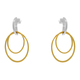 Handmade sterling silver earrings Evrima long with gold and silver plating ENG-TE-2316-G