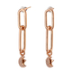 Loisir Earrings 03L15-01118 Moon Stars with Rose Gold Brass and semi precious stones (zirconia)