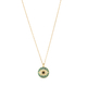 Loisir Necklace 01L15-01035 evil eye with gold brass and semi precious stones (zirconia)